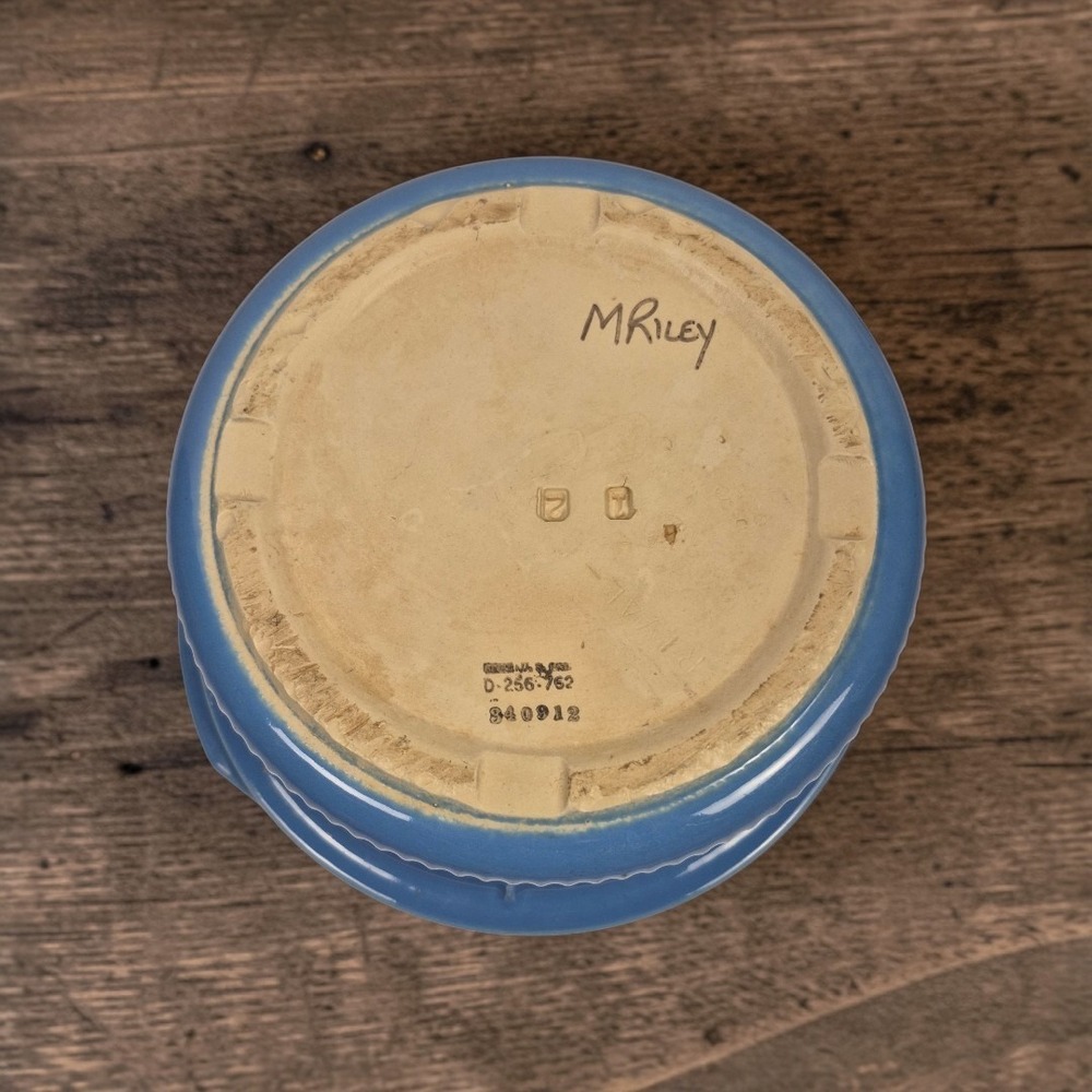 Vintage Rival Crockpot 3350 OEM Ceramic Blue Crock Insert And 10" PLASTIC LID - Picture 5 of 5